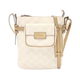Loewe Pre-owned Cross Body Bags, female, White, Size: ONE SIZE Pre-owned Repeat Anagram Coated Canvas Shoulder Bag
