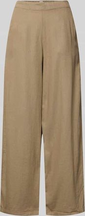 Ichi Wide Leg Pants mit Eingrifftaschen Modell LINNO in Taupe, Gr&ouml;&szlig;e 34