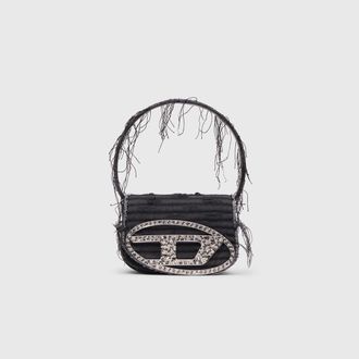 Diesel 1DR-Iconic shoulder bag in canvas and leather - Shoulder Bags - Woman - Black