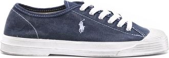 Polo Ralph Lauren Polo Pony canvas sneakers - women - Cotton/Cotton/Synthetic Rubber - 6 - Blue