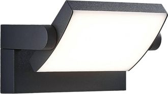 Lindby Lindby - L&aacute;mpara De Pared Led Exterior sherin En Negro Aluminio