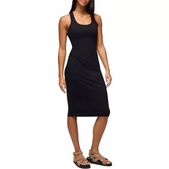 Prana Heavana Midi Dress Womens Black Racerback Performance GBO3958
