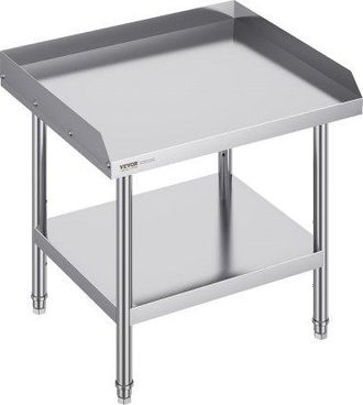 OEM Arbeitstisch Aus Edelstahl, Gewerblicher Arbeitstisch Zur Lebensmittelzubereitung, 610 X 711 X 660 Mm 3-seitiger Spritzschutz, Robuster Zubereitungsti