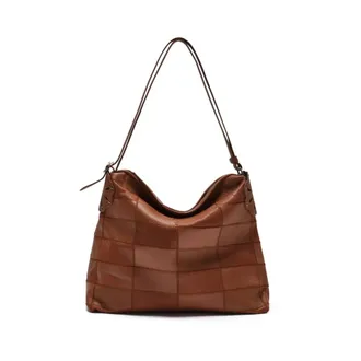 Maliparmi Maliparmi - Leren Bloom Tote - Dames - Tassen - Bruin - Maat: ONE Size Leer