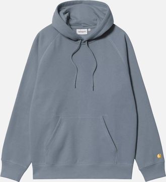 Carhartt Work in Progress Mens Carhartt WIP Chase Hoodie Angelite/Gold - Grey - Size: 38