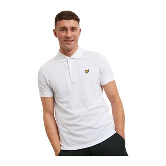 Lyle & Scott Polo Shirts, male, White, Size: 2XL Pique Polo Shirt