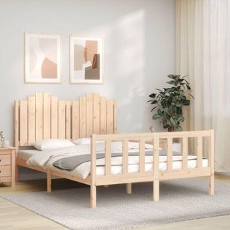 vidaXL Bed Frame without Mattress 140x190 cm Solid Wood Pine Vidaxl
