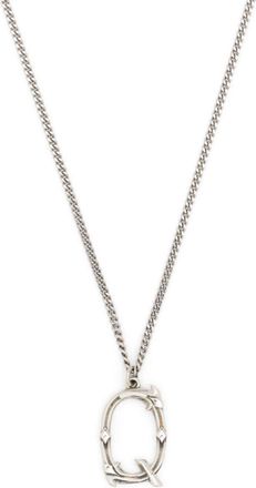 Emanuele Bicocchi Alphabet pendant necklace - unisex - Sterling Silver - One Size