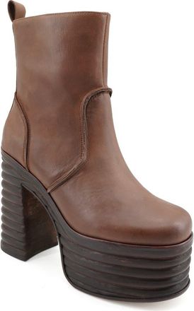 Zigi Soho Argelia Waterproof Platform Bootie in Brown at Nordstrom, Size 10
