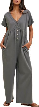 Wishlist Wide Leg Jumpsuit in Charcoal at Nordstrom Rack, Size Medium
