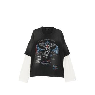 Represent Graphic-print Layered-sleeve T-shirt