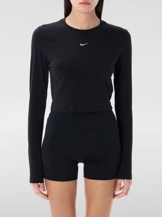 Nike T-shirt crop in misto cotone con logo Nike