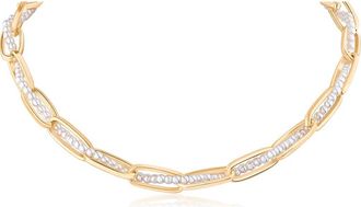 Jardin Faux Pearl Twist Link Necklace in White/Gold at Nordstrom Rack, Size 15