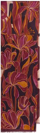 Maliparmi Sjaal met bloemenprint - Rood