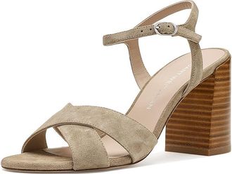 Stuart Weitzman Alyssa Block 85 Womens Sandals Golden Olive/New Camel : 7.5 M, Leather