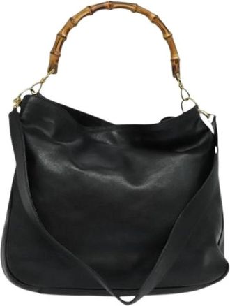 Gucci Pre-owned Vintage Handtas - Dames - Vintage Schoudertas - Zwart - ONE Size - Leer - Vintage