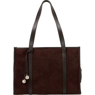 Sandro Soft suede shopping bag in Mahogany at Nordstrom, Size Medium