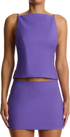 Naked Wardrobe Square Neck Crop Camisole in Violet at Nordstrom, Size X-Small