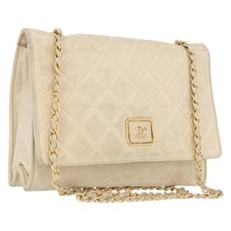 Chanel Pre-owned Shoulder Bags, female, Beige, Size: ONE SIZE Pre-owned Vintage Shoulder Bag