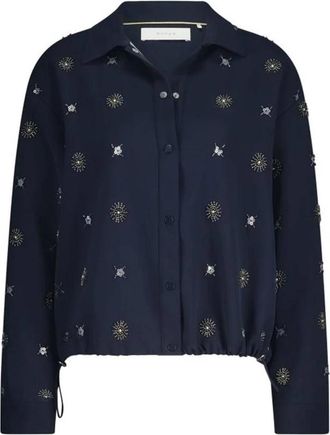 Nukus Nukus, Dames, Blouses & Shirts, Blauw, Maat: 2XL