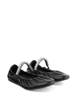 Jimmy Choo London Leather Ballet Flat - Black