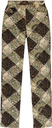 Etro paisley print jeans - women - Elastane/Cotton - 25 - Green