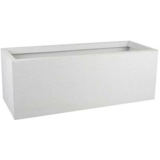 Eda Eda - Plastique-jardinera Graphit Up - 57 L - Dimensiones 79,5 X 29,5 X 29,5 Cm - Blanco Cerus&eacute;