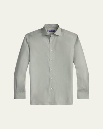 Ralph Lauren Purple Label Mens Cotton End-on-End Dress Shirt