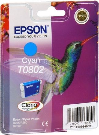 Epson Hummingbird Cartucho T0802 Cian (etiqueta Rf)