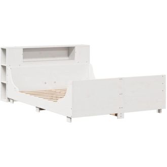 vidaXL Vidaxl - Bed Frame without Mattress White 150x200 cm King Size Solid Wood Pine