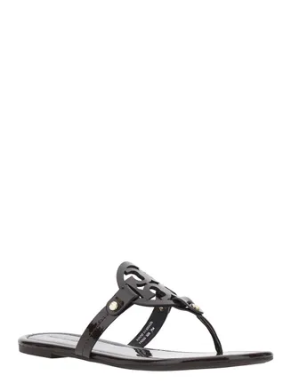 Tory Burch Womens Thong Sandals Miller Brown Calf Leather