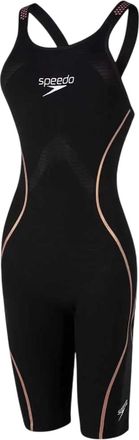 Speedo Intent Streamline eendelig zwempak voor dames (Zwart/Goud)