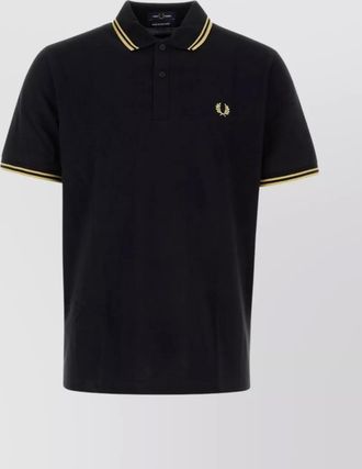 Fred Perry striped trim polo shirt with short sleeves
