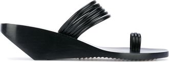 Rick Owens geometric sandals - Zwart