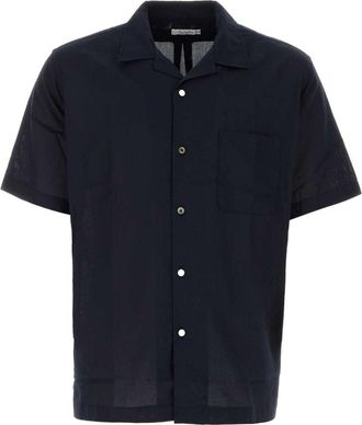 Nanamíca cotton-blend short-sleeved shirt - men - Polyester/Cotton - S - Blue