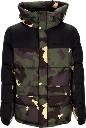 PROPAGANDA Camo Puffer Down Jas Rits Capuchon - Heren - Winterjassen - Veelkleurig - M - Polyester - Jassen