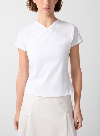 Paloma Wool Womens Olimpia crossover batwing-sleeve cotton T-shirt