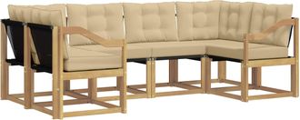 vidaXL Conjunto De Sof&aacute;s De Exterior 6 Uds. Y Beige Vidaxl