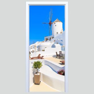 OEM Adhesivo De Tela Para Puerta De La Isla De Santorini 074pd