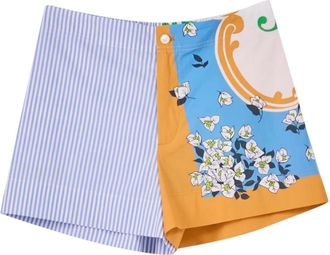 Moschino Korte Shorts met Print van Sjaal - Dames - Bermuda - Veelkleurig - M - Katoen - Korte Broeken