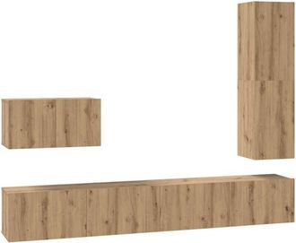 vidaXL Vidaxl - Conjunto de mueble de tv 4 pcs Roble artisan 30.5 x 30 x 110 cm