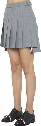 Thom Browne Gray Wool Long Womens Skirt