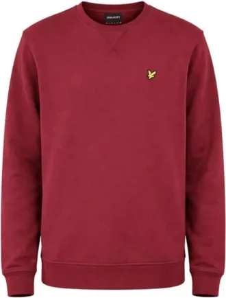 Lyle & Scott Hoodies & sweatvesten, Heren, Rood, XL, Katoen, Iconica Crew Neck