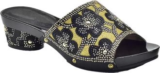 Generic Womens Shoes and Bag Set Sparkly Rhinestone Flowers Handbag Shiny Elegant Slip On Sandals for Evening Party Wedding