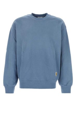 Carhartt Work in Progress Blue Crewneck Logo Sweatshirt