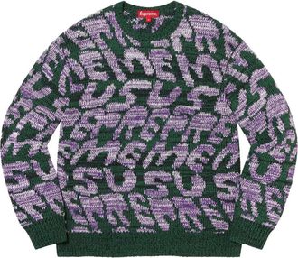 SUPREME Stacked sweater - Groen