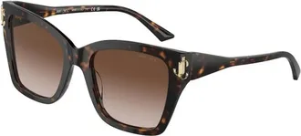 Jimmy Choo London Bruine zonnebril met verloop in montuur - Dames - Zonnebrillen - Bruin - 54 MM - Accessoires