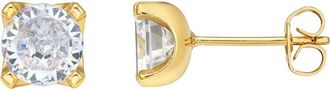 Adornia Mens Cubic Zirconia 8mm Round Stud Earrings in Gold at Nordstrom Rack