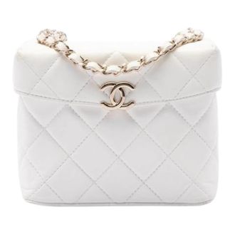 Chanel Pre-owned Vintage Mini Flap Crossbody - Dames - Vintage Mini Tas - Wit - ONE Size - Leer - Vintage