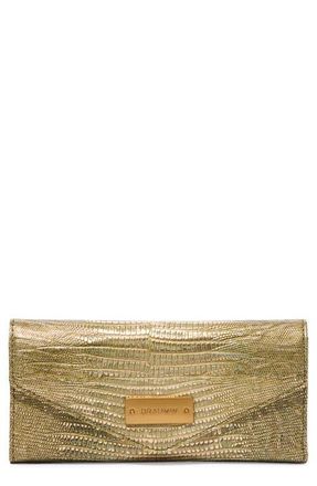 Brahmin Veronica Croc Embossed Leather Wallet in Olive at Nordstrom